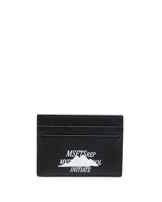 Msftsrep Black Logo-Print Card Holder for men