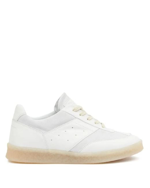 MM6 by Maison Margiela White 6 Court Sneakers for men