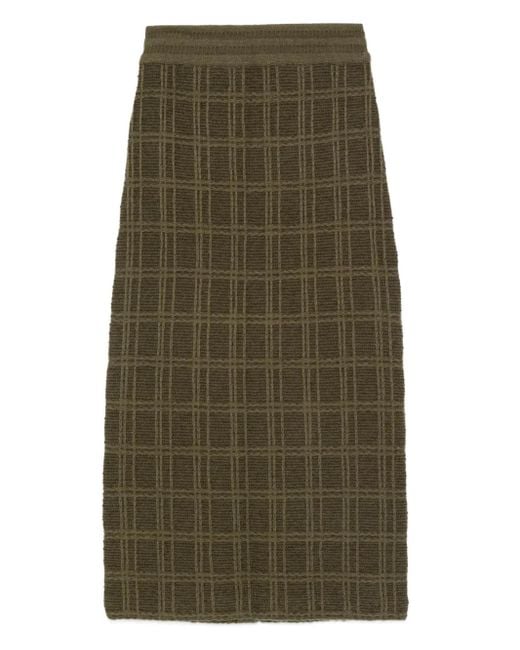 Jupe Mi-Longue À Taille Élastiquée Eric Bompard en coloris Green