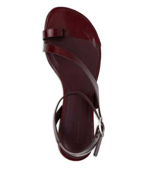 Alohas Brown Miquela Ankle-Strap Sculpted-Heel Sandals