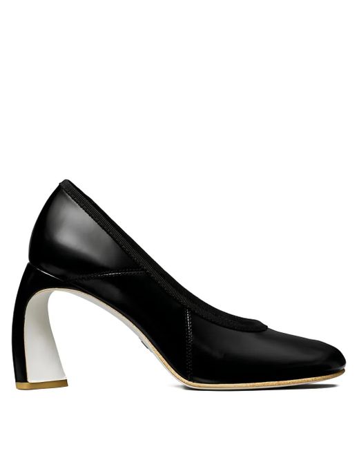 Tory Burch Women's Black 90Mm Peep-Toe Heeled Pumps