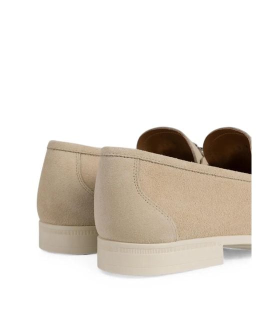 Ferragamo Natural Gancini Ornament Loafers for men