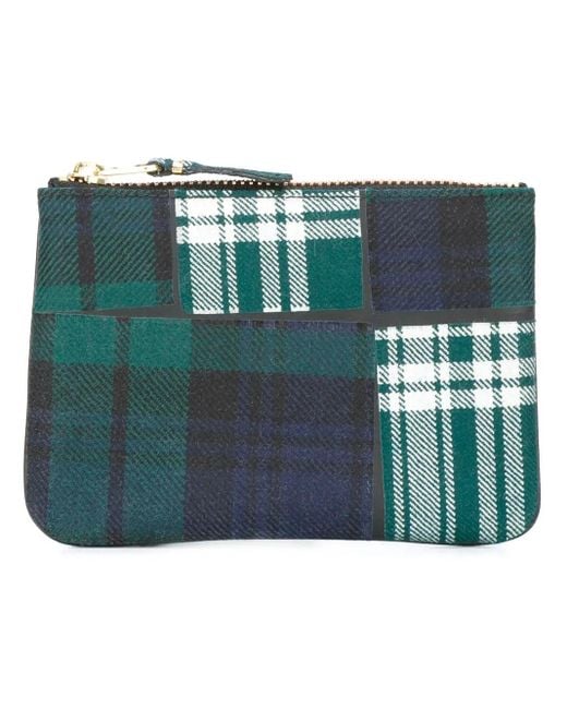 Comme des Garçons Green Tartan Coin Purse