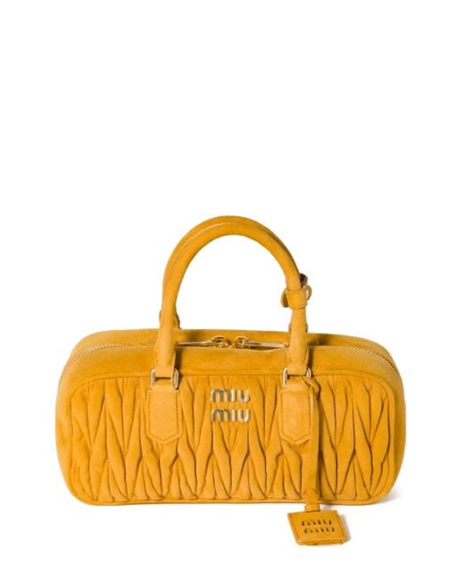 Bolso Arcadie de piel y matelasse Miu Miu de color Orange