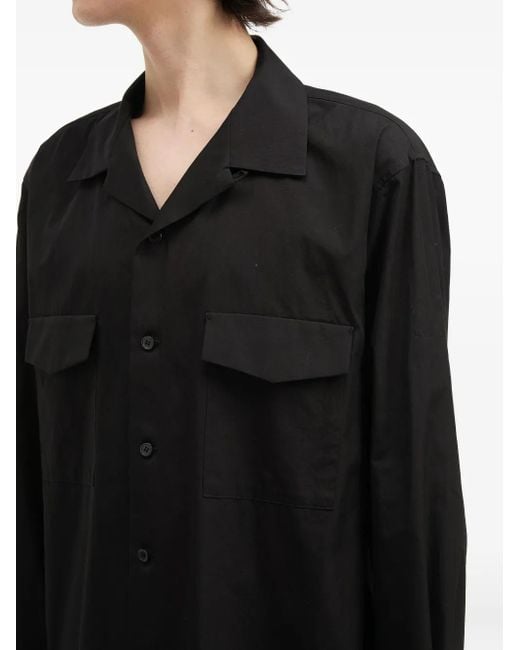 Camicia Con Tasche Con Patta di Yohji Yamamoto in Black da Uomo