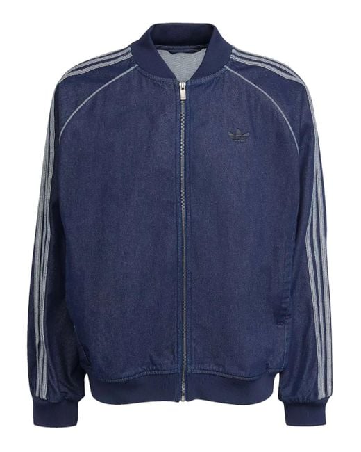 Adidas Bomberjacke mit drei Streifen in Blue für Herren