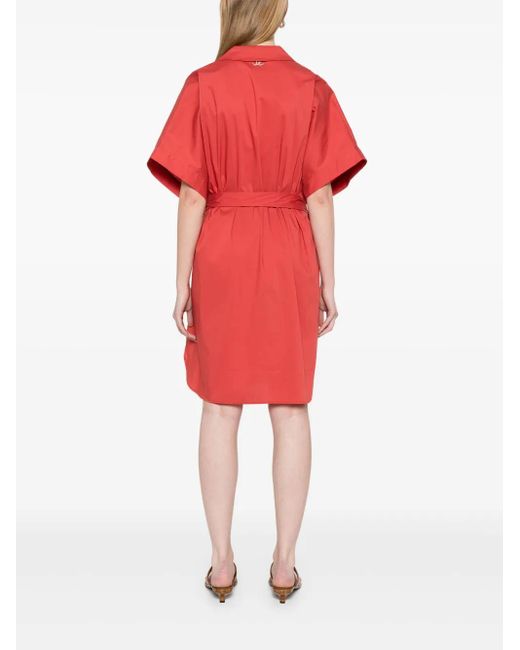 Liu Jo Red Shirt-Style Mini Dress