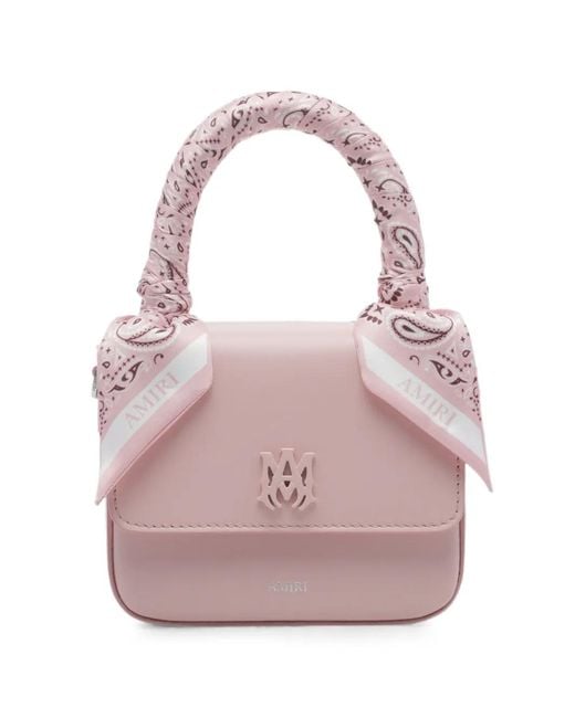 Amiri Pink Micro Ma Leather Handbag