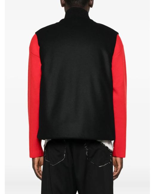 Jil Sander Black High-Neck Zip-Front Vest for men