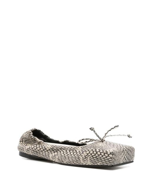 Jacquemus White Square Ballet Flats