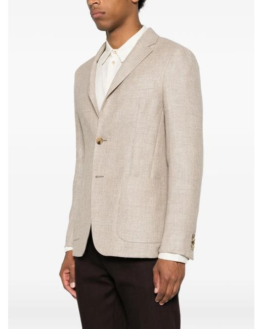 Zegna Natural Blazer À Simple Boutonnage for men