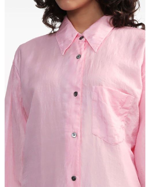 Our Legacy Pink Apron Cotton-silk Shirt