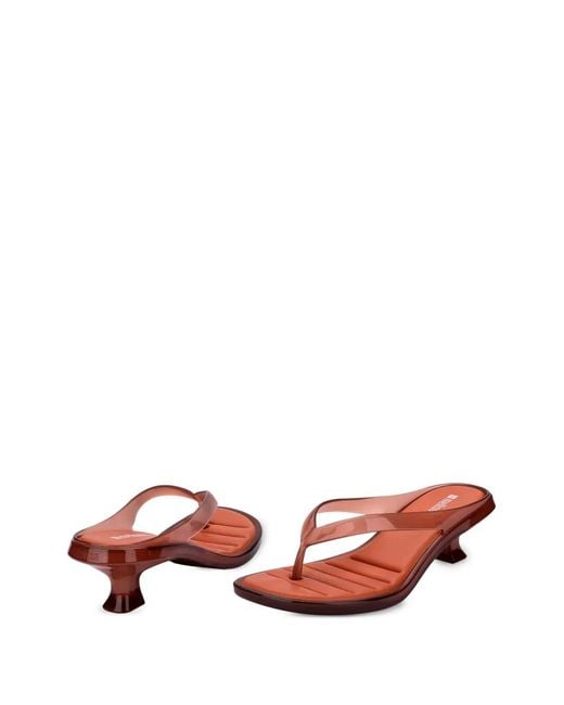 Melissa Pink Thong Kitten-Heel Sandals