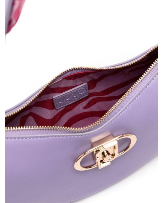 Liu Jo Purple Scarf-embellished Shoulder Bag