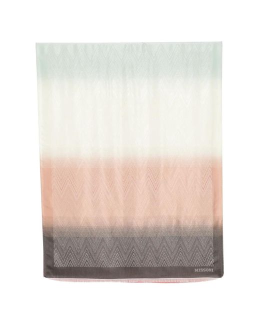Missoni Purple Frayed-Edge Scarf