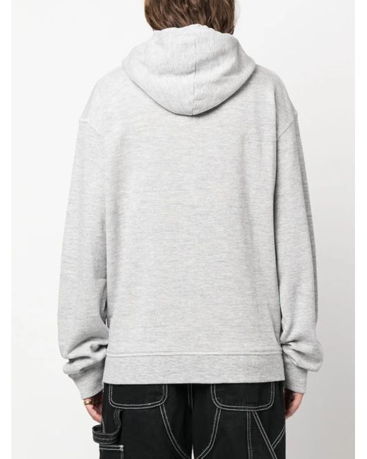 DSquared² White Cool Patch-Detail Hoodie