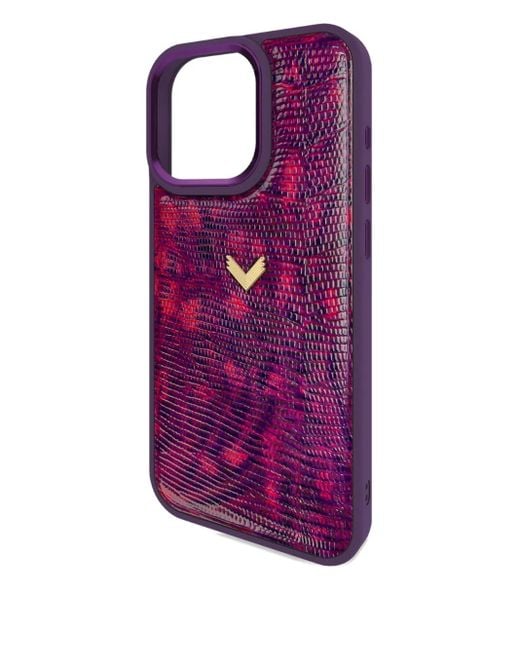 Velante Purple Lizard-Texture Iphone 16 Pro Max Case