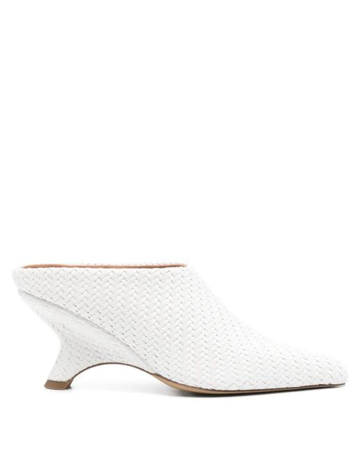 Jonathan Simkhai 90mm Leather Pumps White