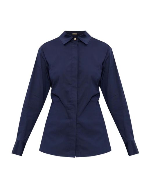 Cult Gaia Blouse Met Open Rug in het Blue
