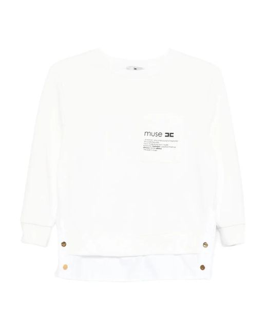 Elisabetta Franchi Sweater Met Zak in het White