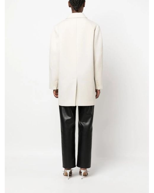 Isabel Marant White Jilinka Single-Breasted Coat