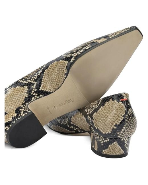Aeyde Metallic Snake Print Heeled Pumps