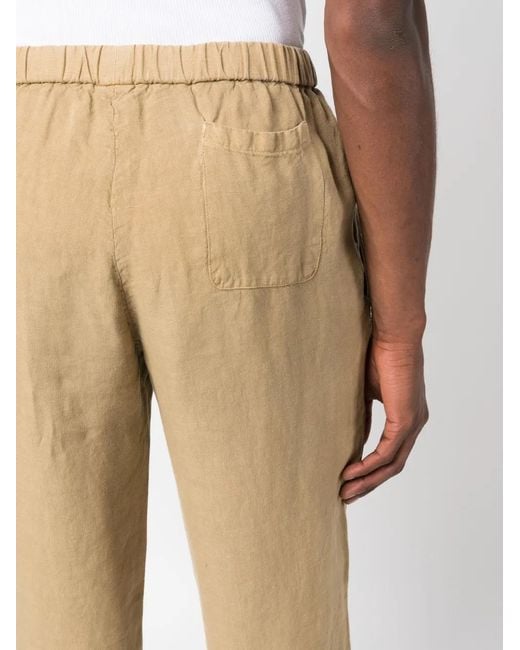 Boglioli Natural Straight-Leg Linen Trousers for men