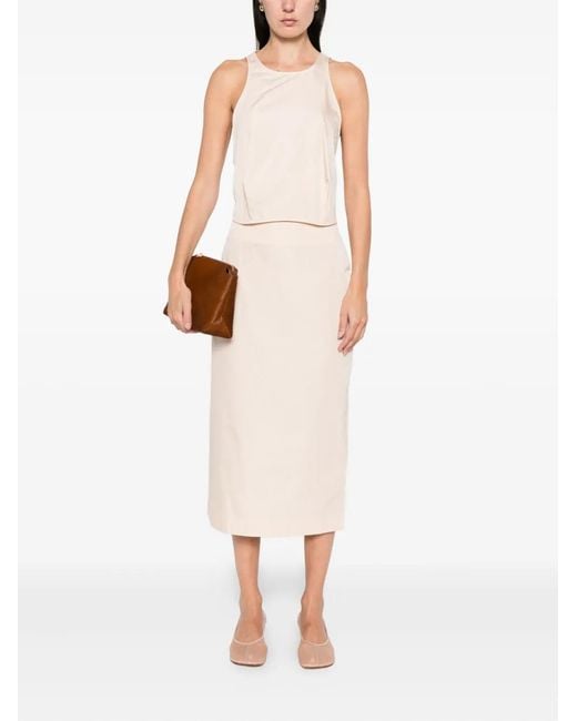 St. Agni White Drawstring Top