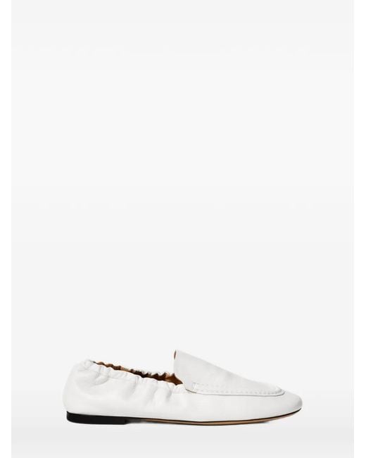 Odissi White Juno Leather Loafers