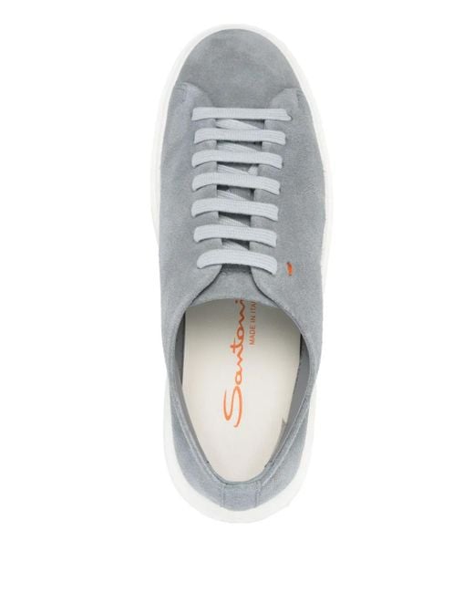 Zapatillas con tiras autoadherente Santoni de color Gray