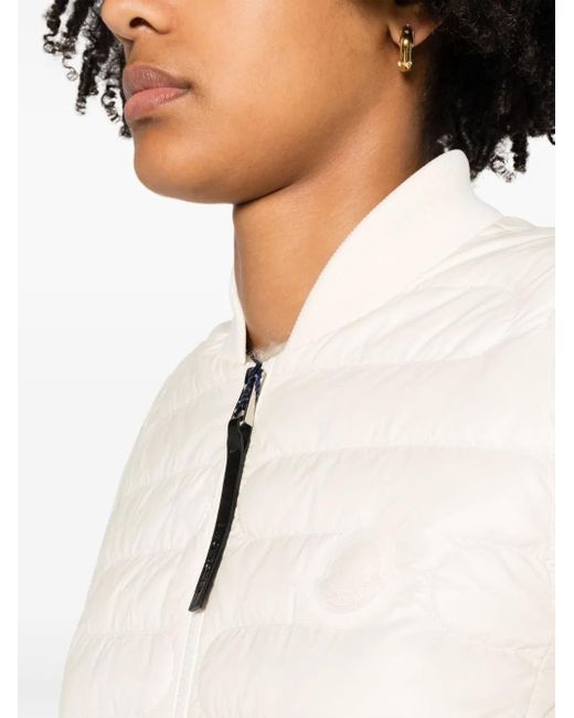Moncler White Perille Quilted Down Gilet