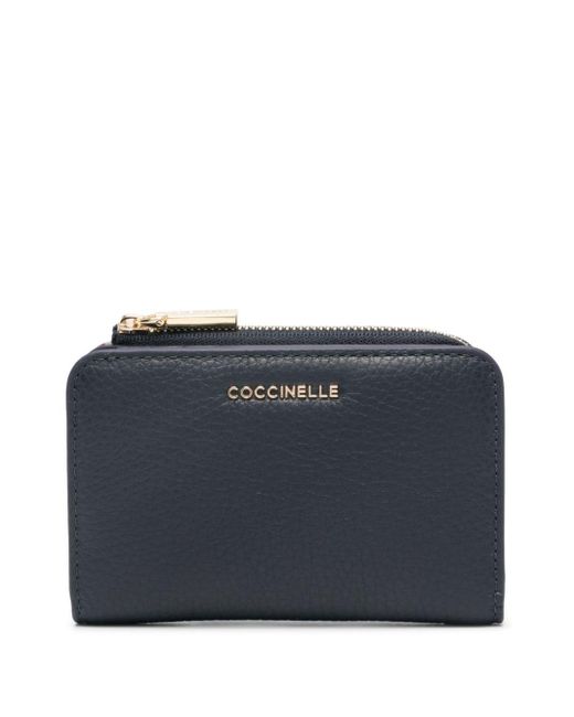 Coccinelle Blue Small Metallic Soft Leather Wallet