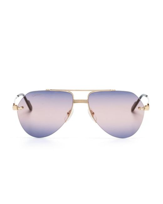 Cartier Pink Première Pilot-frame Sunglasses