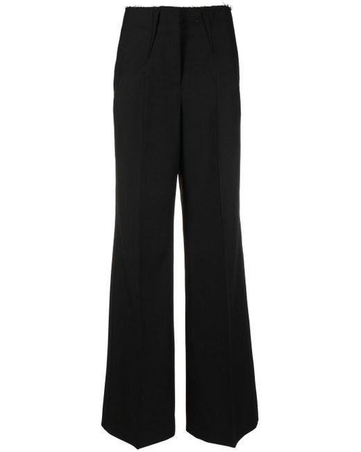 Givenchy Black High-waisted Flare-leg Trousers