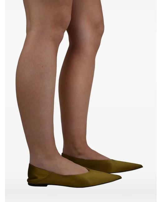 Saint Laurent Green Pointed Mules