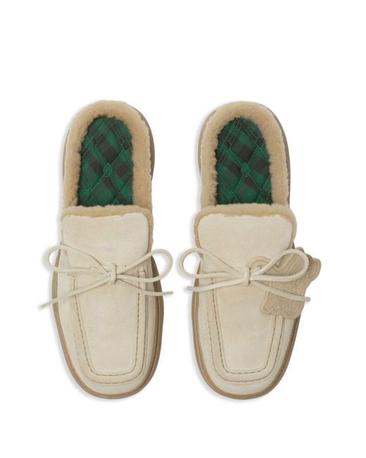 Burberry White Stony Square-toe Slippers for men