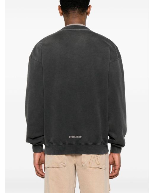 Represent Gray Horizons Cotton Sweatshirt for men