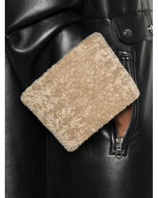 Manteau À Liserés En Peau Lainée Nanushka en coloris Black