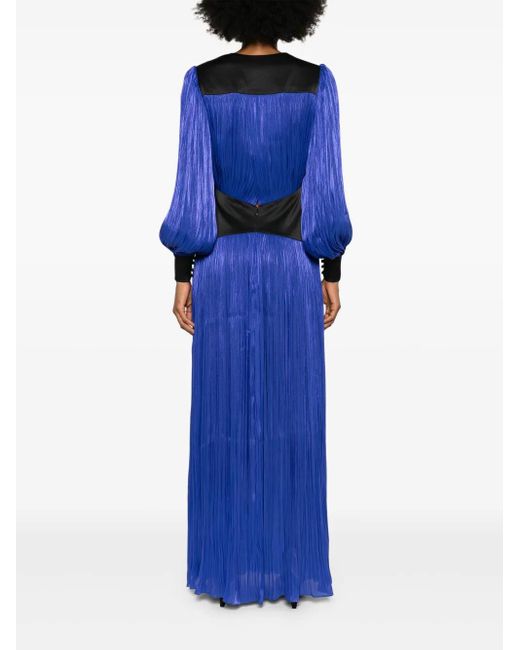 V:PM ATELIER Blue Delilah Plissé Gown