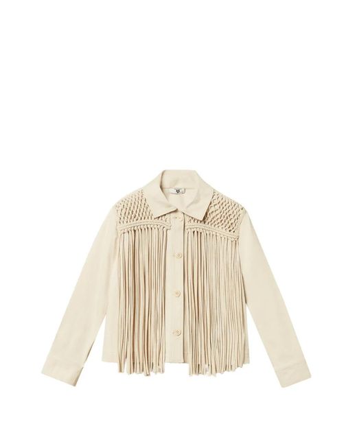 Twinset Natural Fringed Jacket
