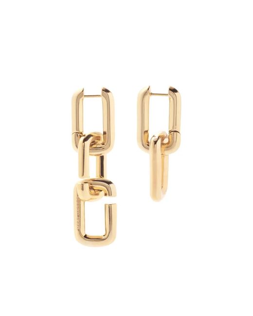 Marc Jacobs White The J Marc Chain-Link Earrings