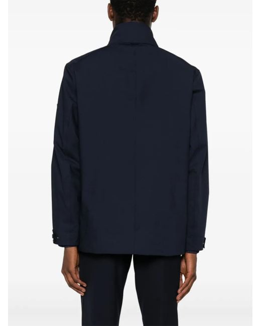 Boss Blue Logo-Patch Padded Jacket for men