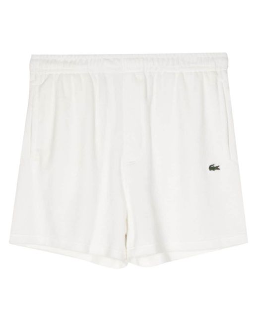 Lacoste White Terry Knit Shorts for men