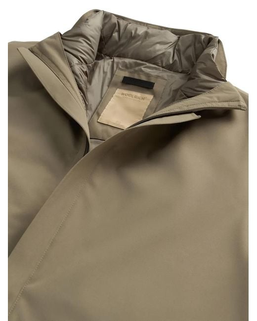 Woolrich Natural Two-Layer Overcoat for men