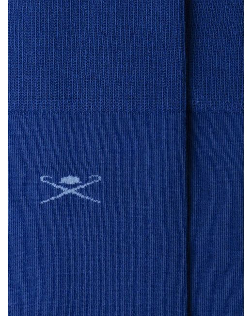 Hackett Blue Colour-Block Socks for men
