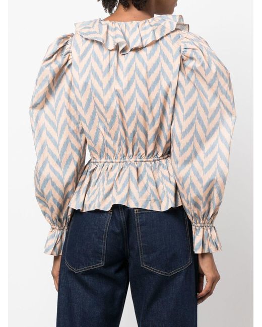 Ulla Johnson Zig-zag Ruffle Blouse in 