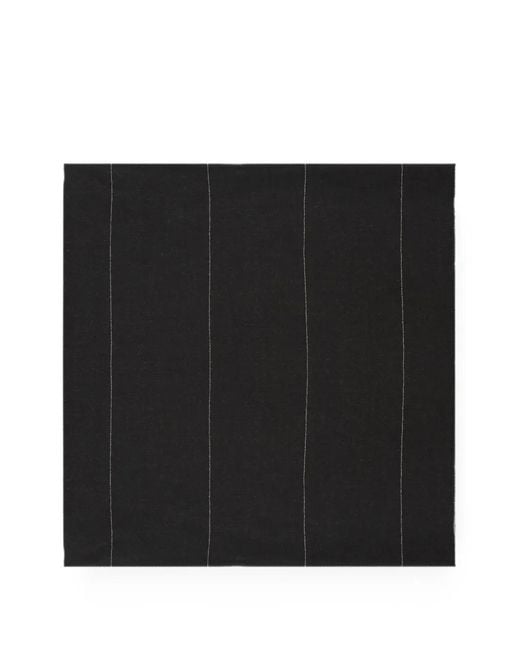 Peserico Black Bead-Embellished Fringed Scarf