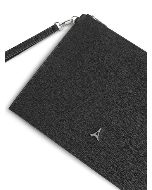 Manière De Voir Black Leather Eiffel Laptop Case