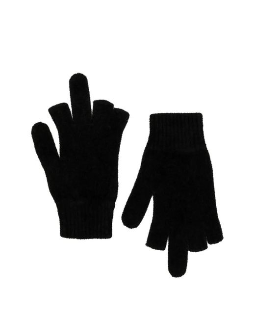 MASTERMIND WORLD Black Open Fingered Gloves for men