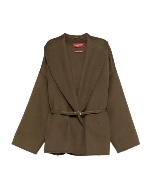 Max Mara Green Belted Jacket
